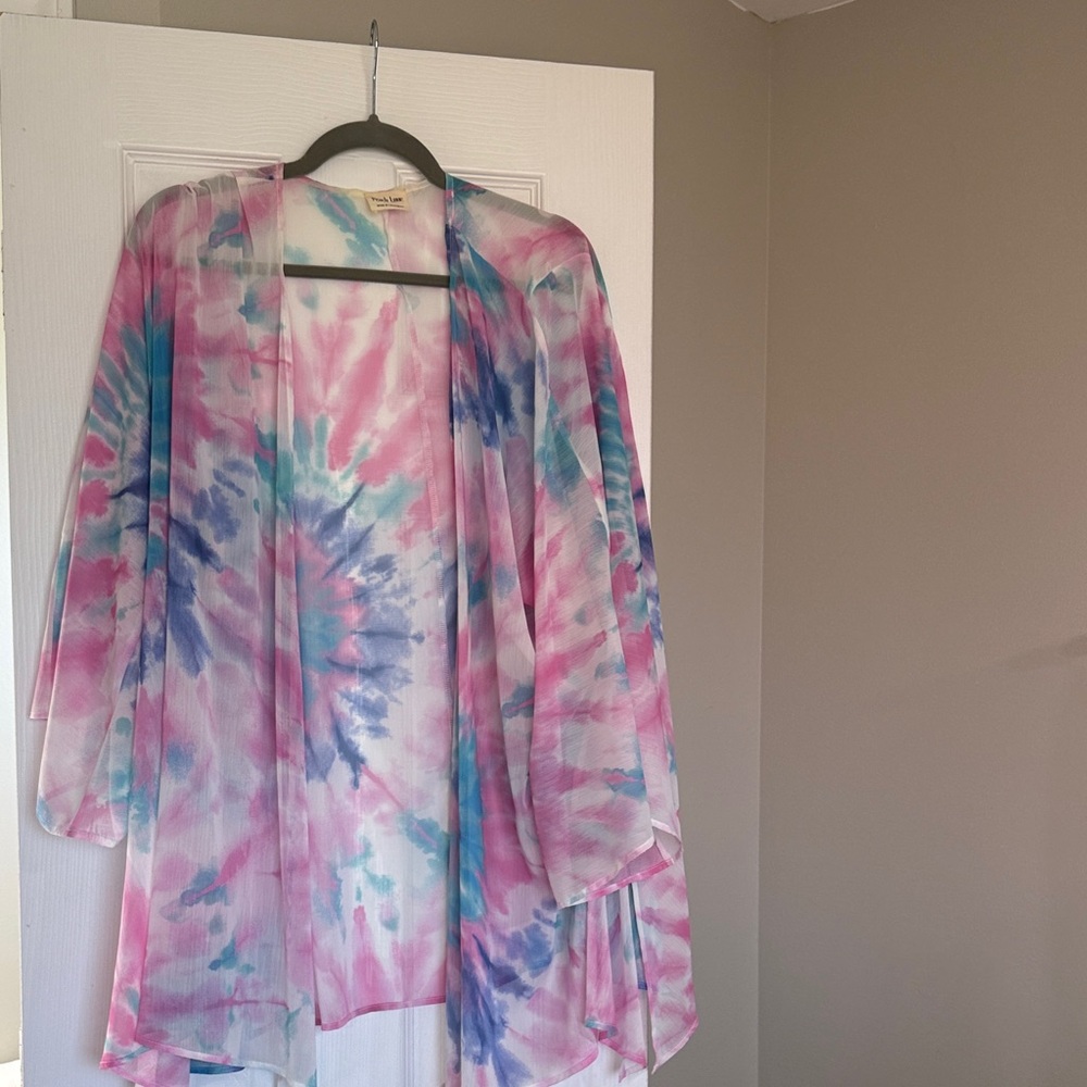 Peach Love California Pastel Sheer Kimono
